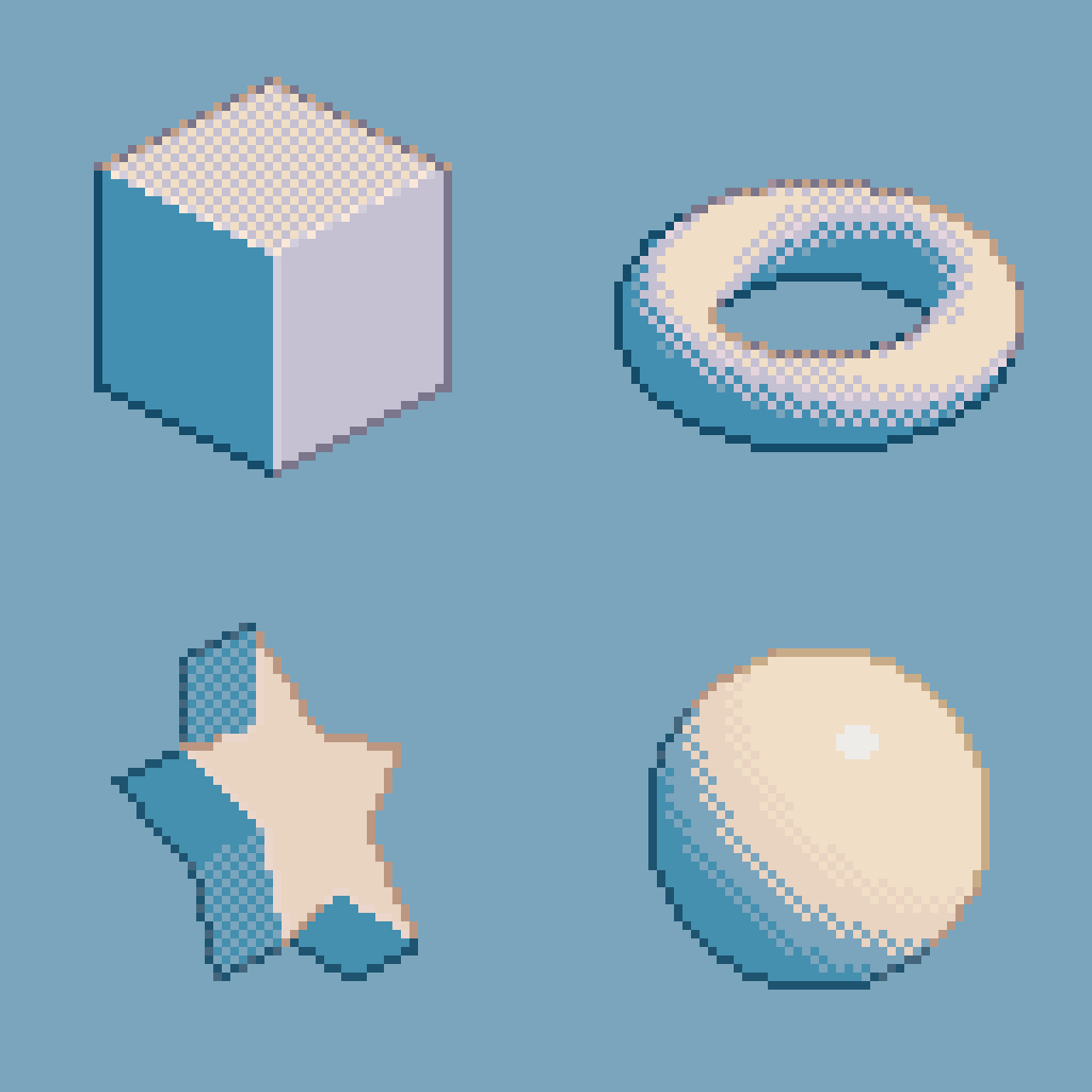 A heavily stylized scene